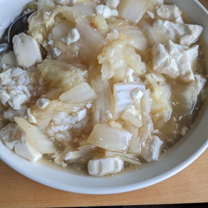 豆腐＆白菜の中華丼